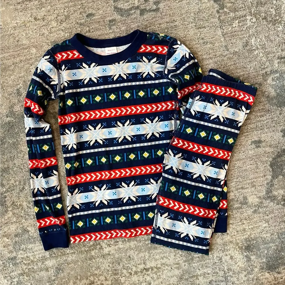 Hanna Andersson Scandi Snowflake Fair Isle Pajamas 140 cm 10